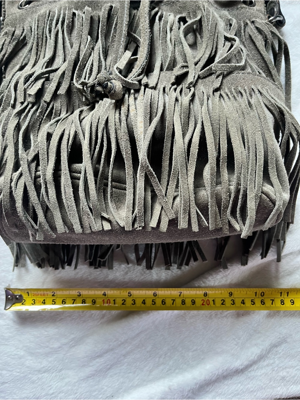 Patricia Nash Olive Suede Fringe Crossbody - Picture 5 of 6